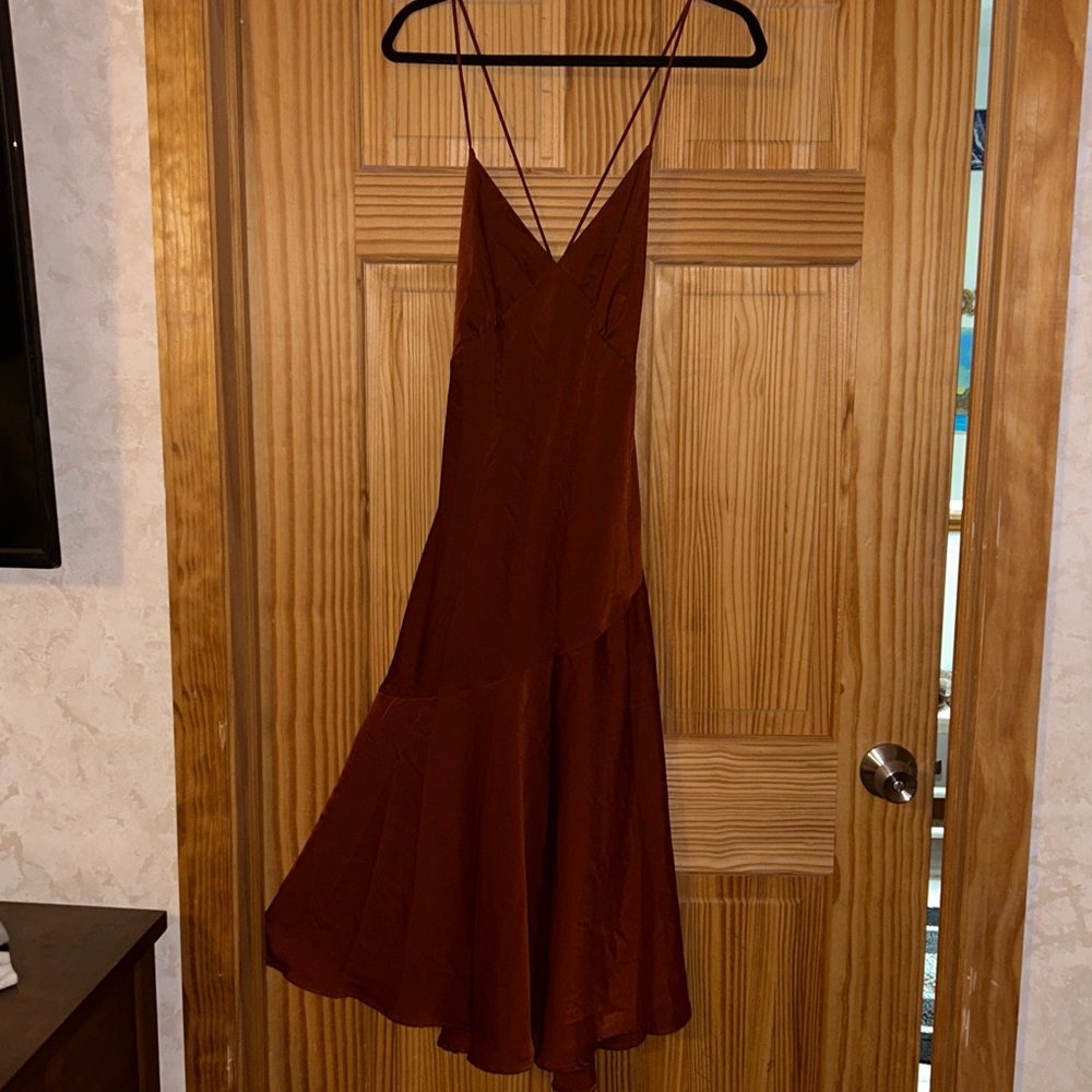 Banana Republic Asymmetrical Brown Dress